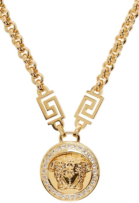 versace gold necklace|versace jewelry real gold.